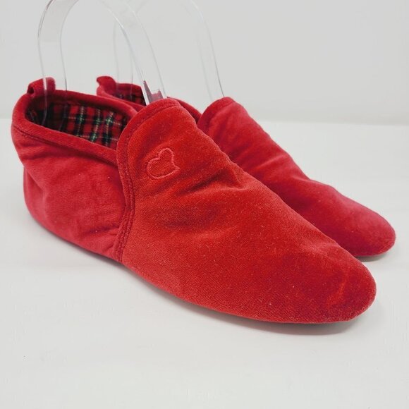 Victoria's Secret | Vintage Red Lounge or House Velour Slippers (Size 5/6) - Picture 2 of 12